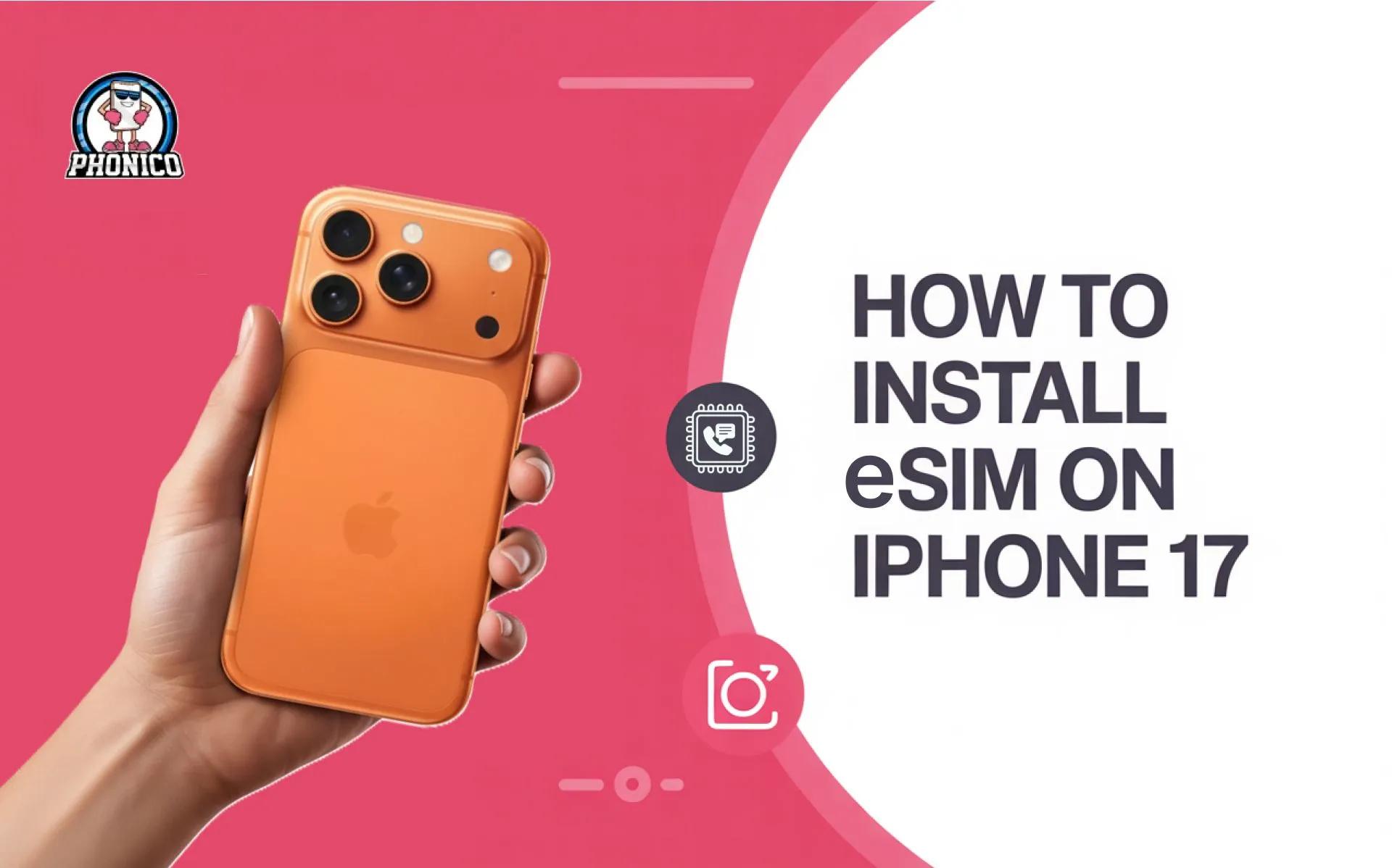 How to install eSIM on iPhone 17?