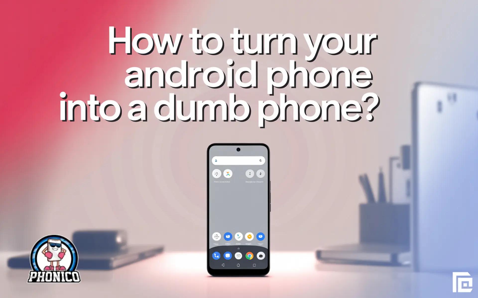 How to turn your Android phone into a dumb phone?